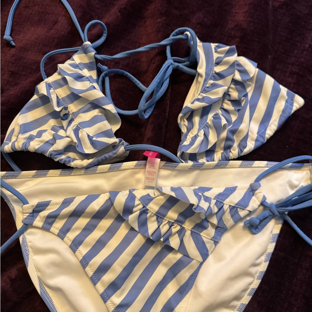 Vintage Victoria Secret Striped Bikini Set